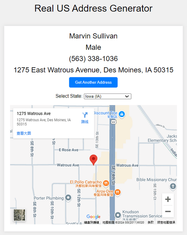 图片[1]-Real US Address Generator-真实美国地址生成器-IT黑科技