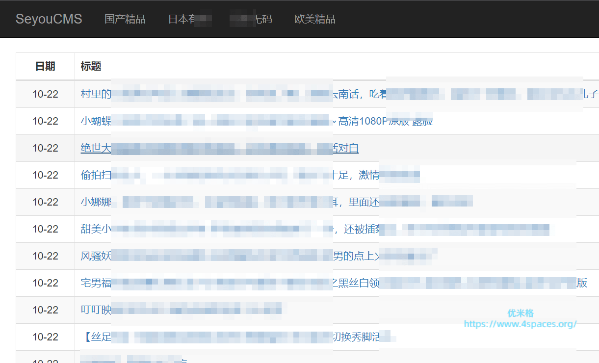 SeyouCMS源码网站预览