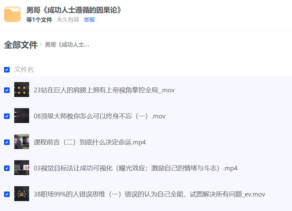 男哥《成功人士遵循的因果论》
