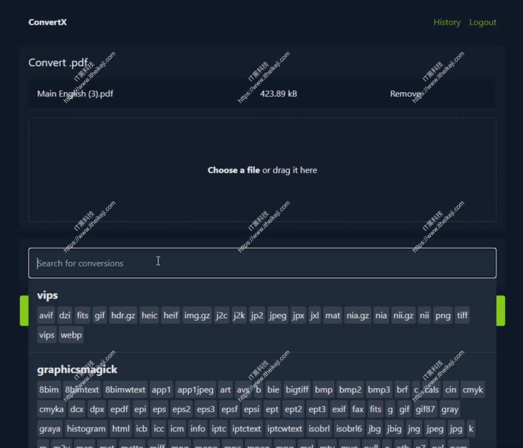 ConvertX - 全能在线文件格式转换 支持1000+种格式转换 支持自部署