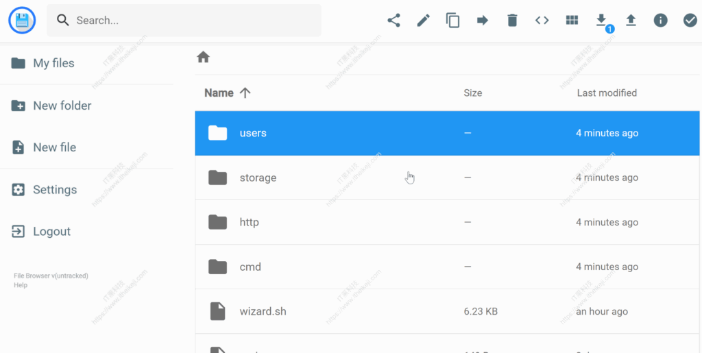 filebrowser - 免费开源自建网盘程序 适合个人和小团队