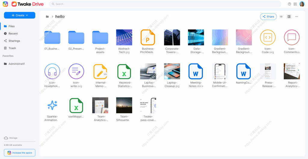 Twake Drive - 开源网盘 Google Drive开源替代 集成Office在线文档编辑