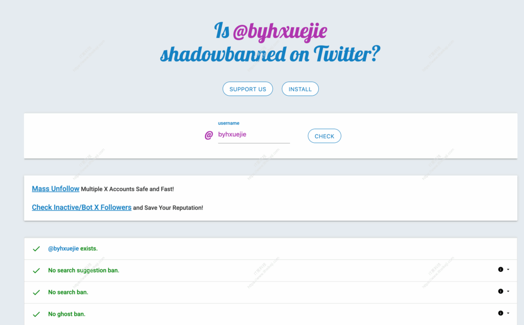 shadowban - Twitter_X账号限流检查